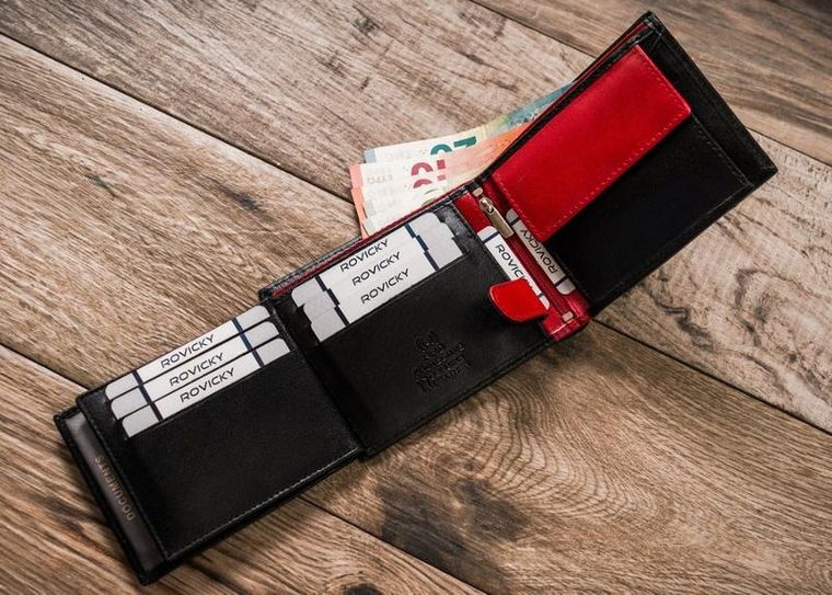 Portfel, czarny, skórzany, RFID, Rovicky