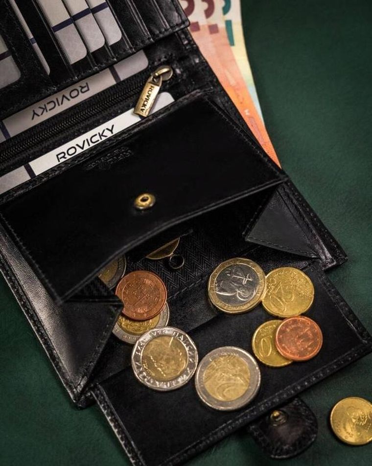 Portfel, czarny, skórzany, RFID, Rovicky