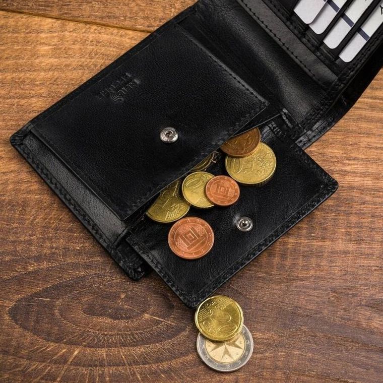 Portfel, czarny, skórzany, RFID, Rovicky