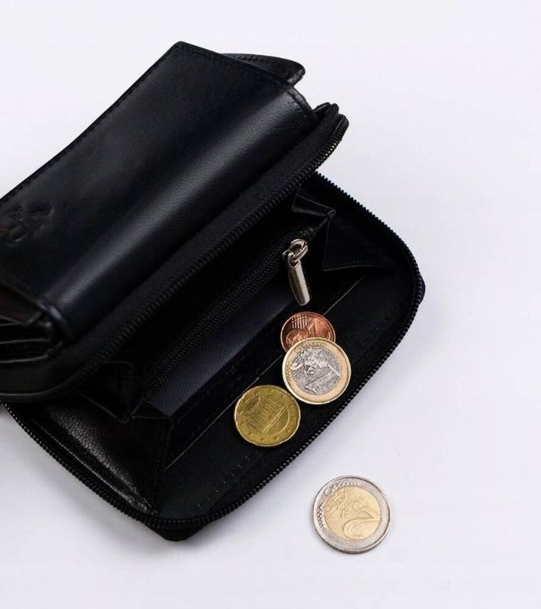 Portfel, czarny, skórzany, RFID, Rovicky