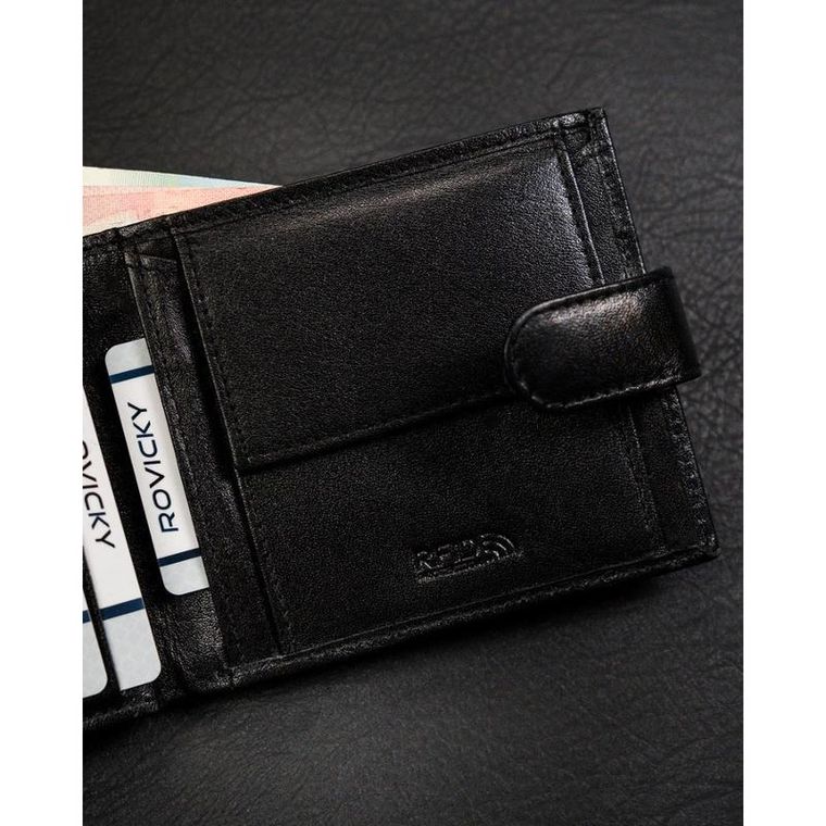 Portfel, czarny, skórzany, Ronaldo