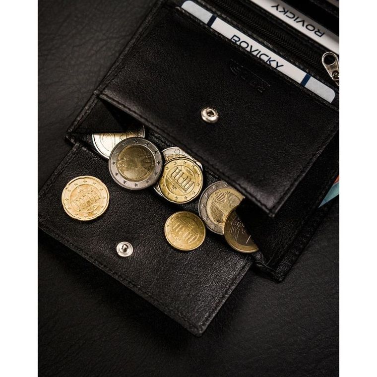 Portfel, czarny, skórzany, Ronaldo