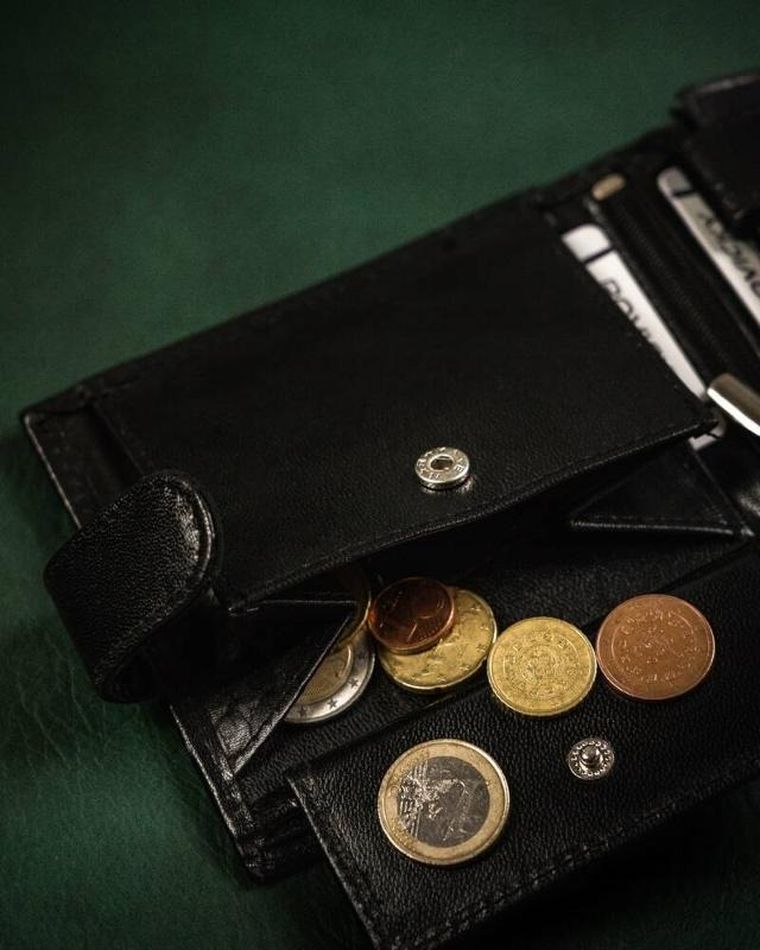 Portfel, czarny, skórzany, Rovicky