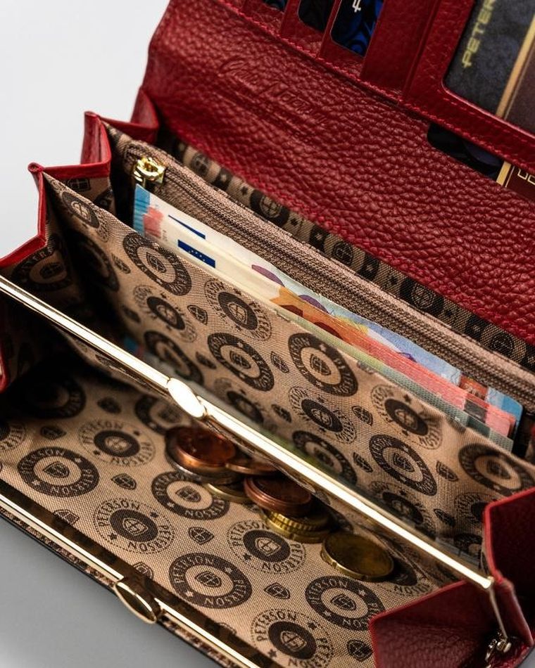 Portfel, czerwony, Peterson