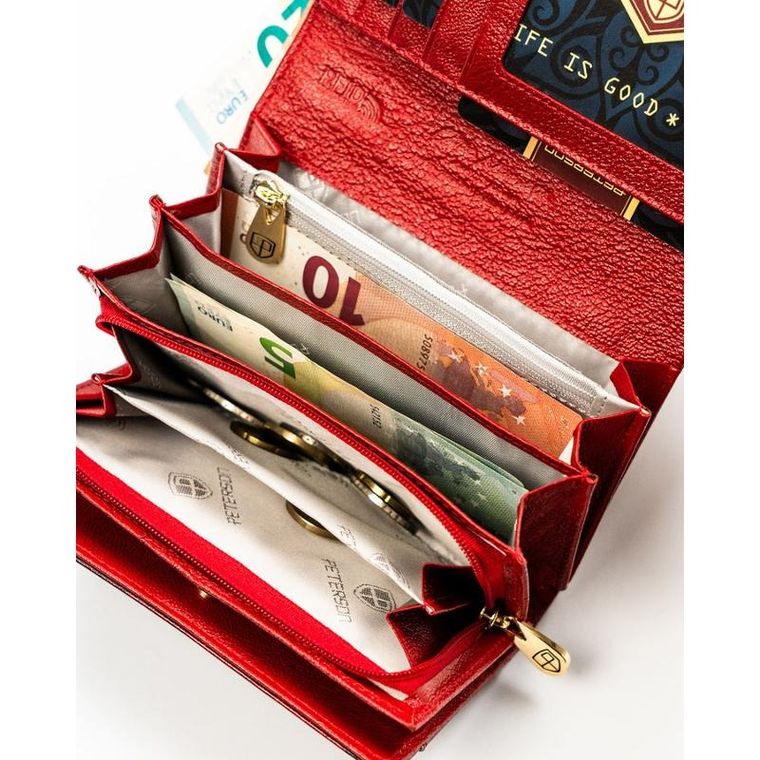 Portfel, czerwony, Peterson