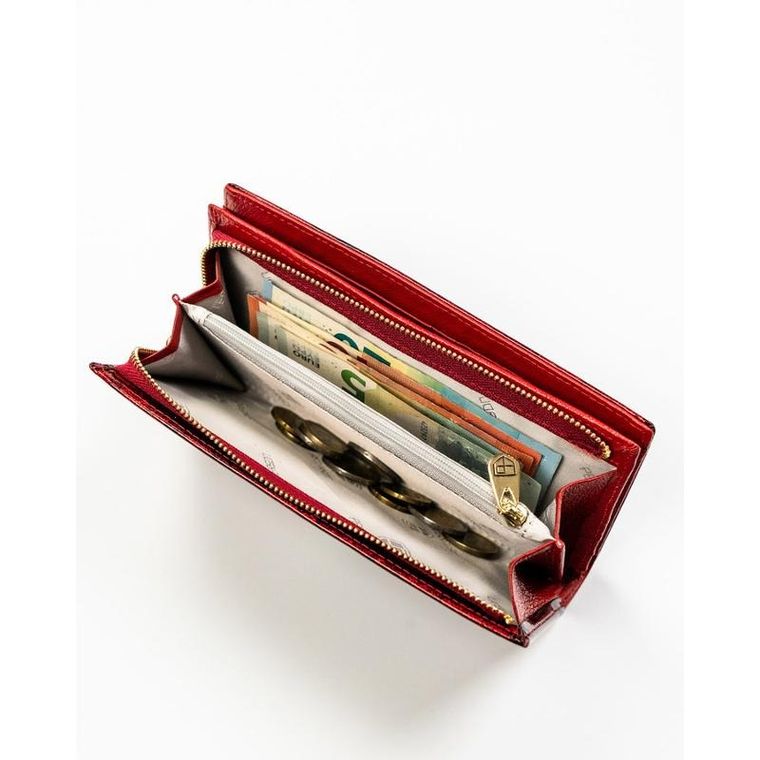 Portfel, czerwony, RFID, Peterson