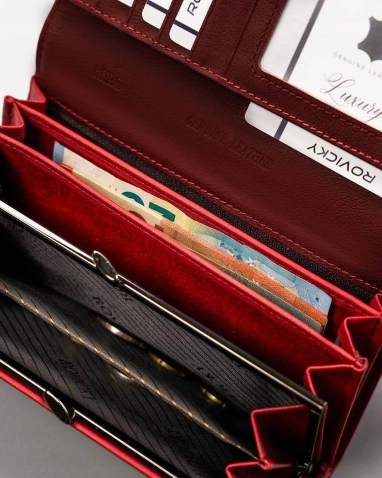 Portfel, czerwony, RFID, Rovicky