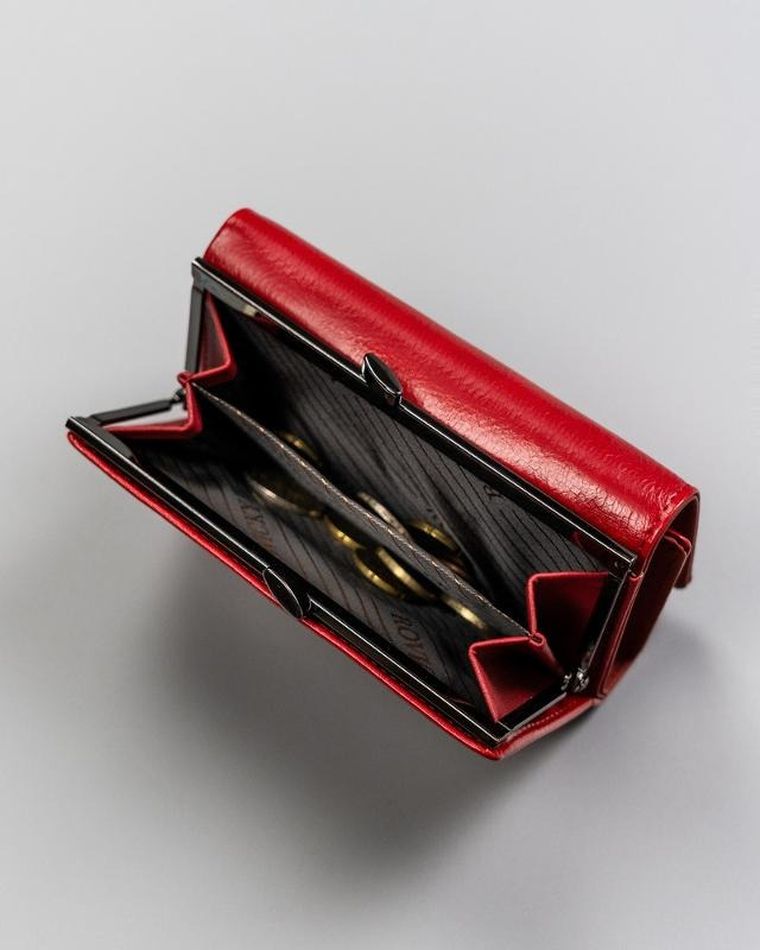 Portfel, czerwony, skóra ekologiczna, Rovicky