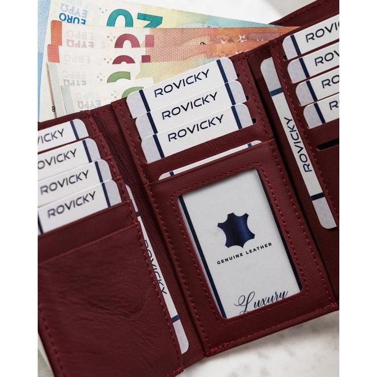 Portfel, czerwony, skórzany, 4U Cavaldi