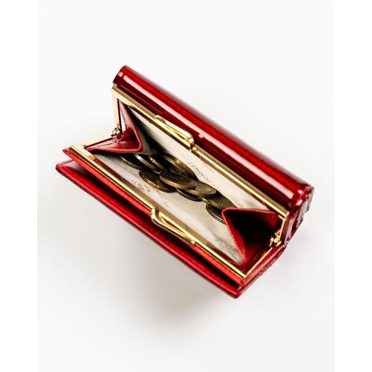 Portfel, czerwony, skórzany, Peterson