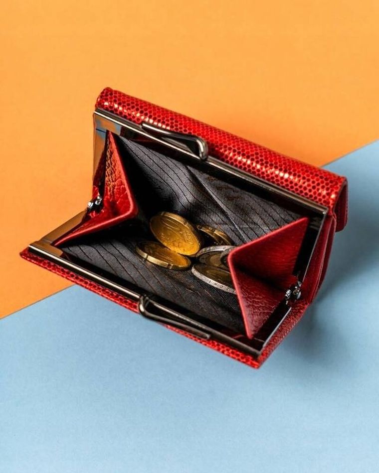 Portfel, czerwony, skórzany, RFID, Lorenti