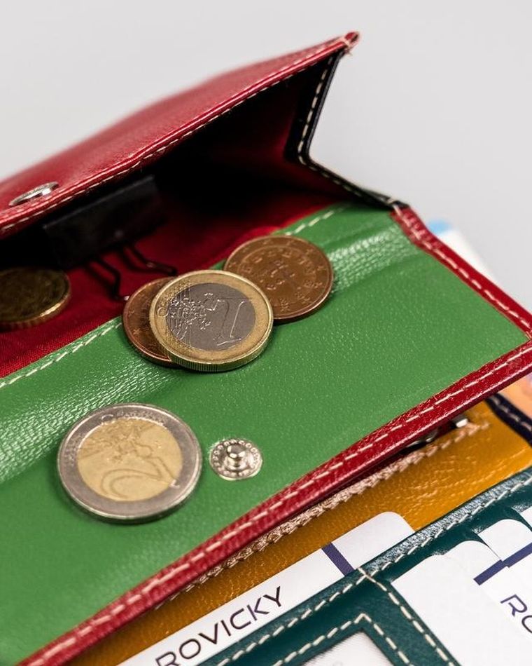 Portfel, czerwony, skórzany, Rovicky