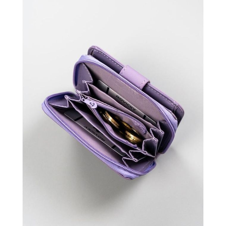 Portfel, fioletowy, skóra ekologiczna, 4U Cavaldi