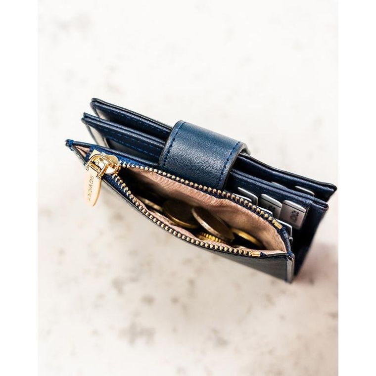 Portfel, granatowy, skóra ekologiczna, Rovicky