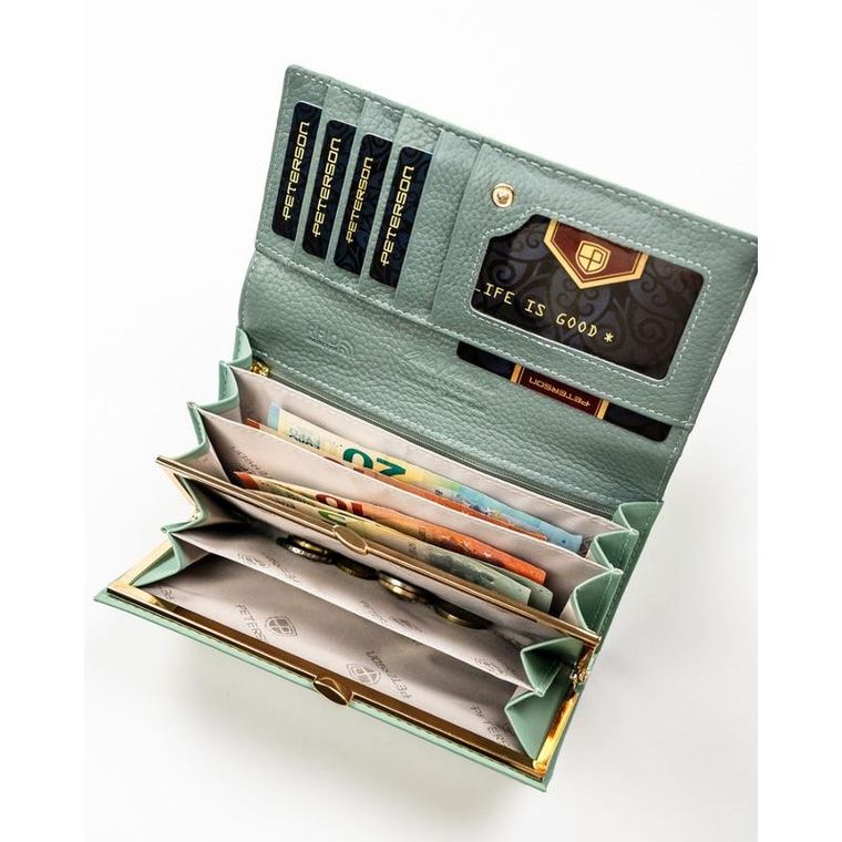 Portfel, jasnozielony, Peterson