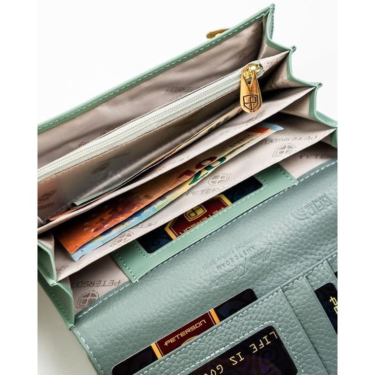 Portfel, jasnozielony, Peterson