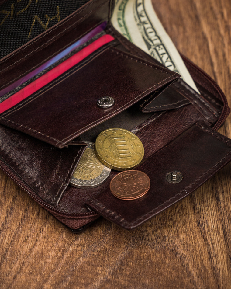 Portfel męski, skórzany na karty, Always Wild