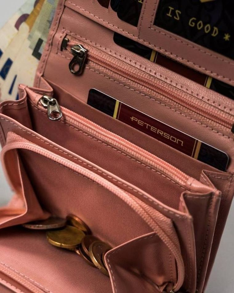 Portfel, mix, skórzany, Peterson