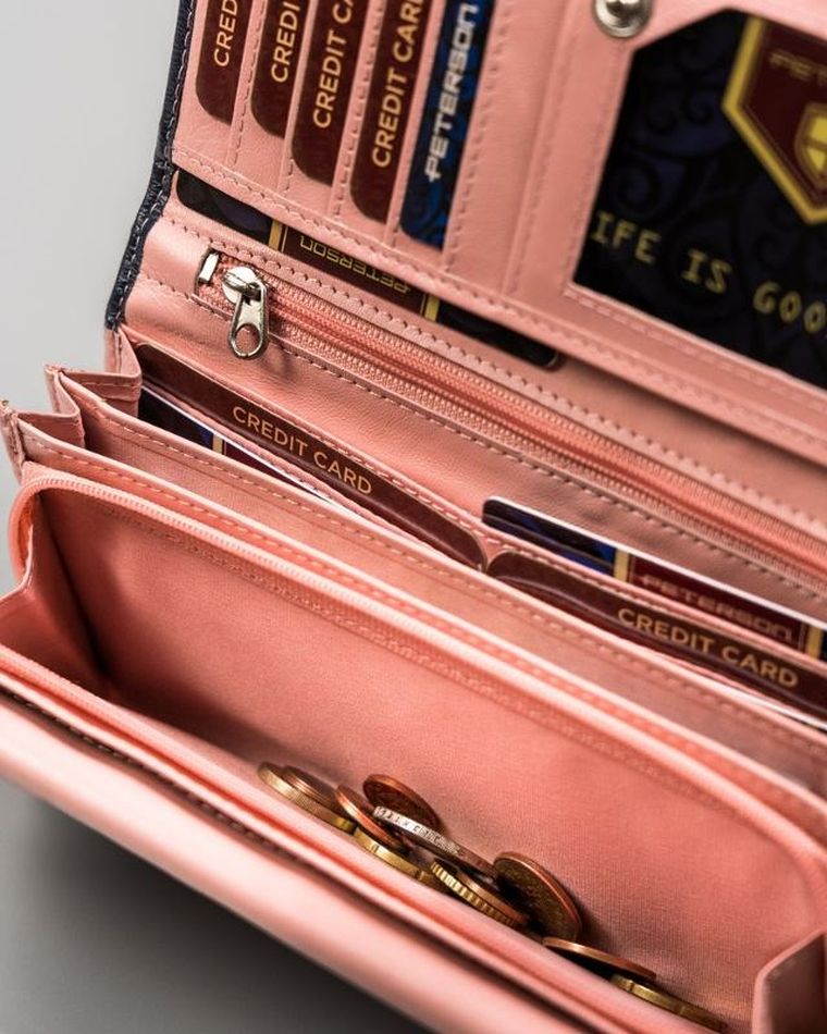 Portfel, mix, skórzany, Peterson