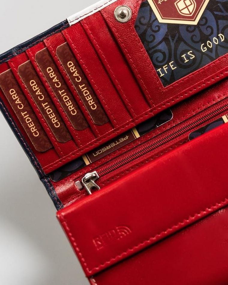 Portfel, mix, skórzany, Peterson