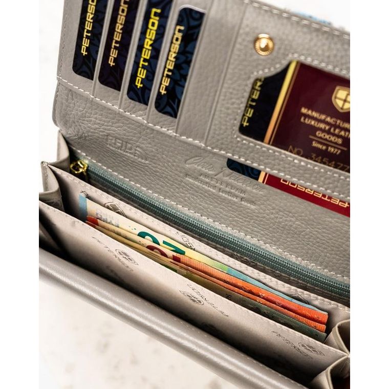 Portfel, mix, skórzany, RFID, Peterson