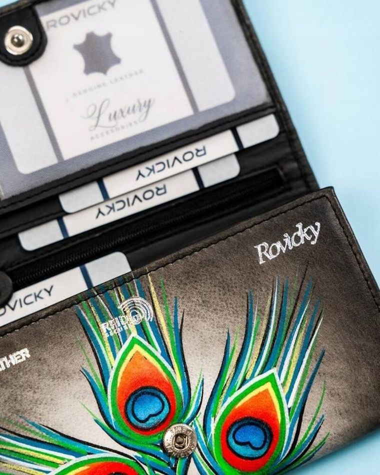 Portfel, mix, skórzany, Rovicky