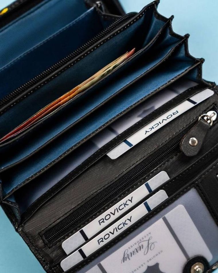 Portfel, mix, skórzany, Rovicky