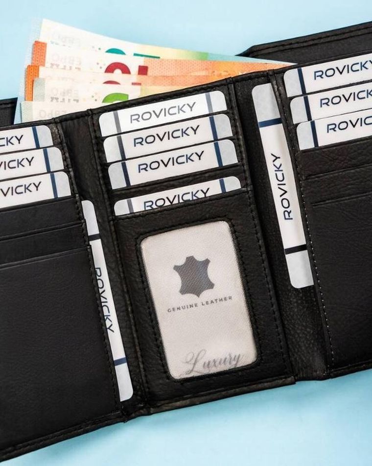 Portfel, mix, skórzany, Rovicky