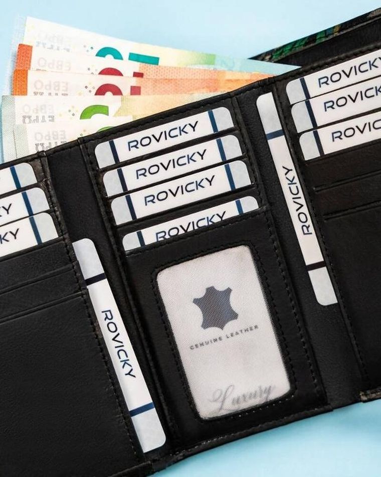 Portfel, mix, skórzany, Rovicky