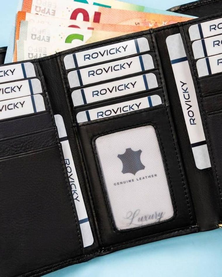 Portfel, mix, skórzany, Rovicky