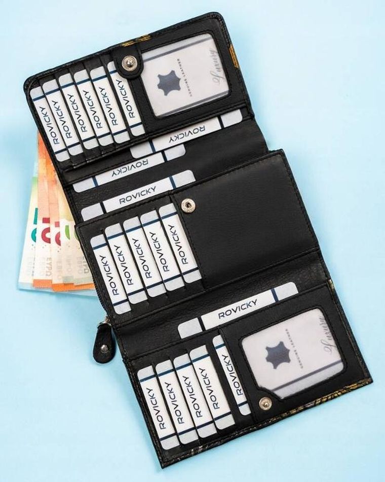 Portfel, mix, skórzany, Rovicky