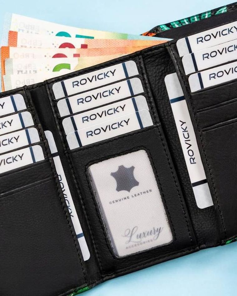 Portfel, mix, skórzany, Rovicky