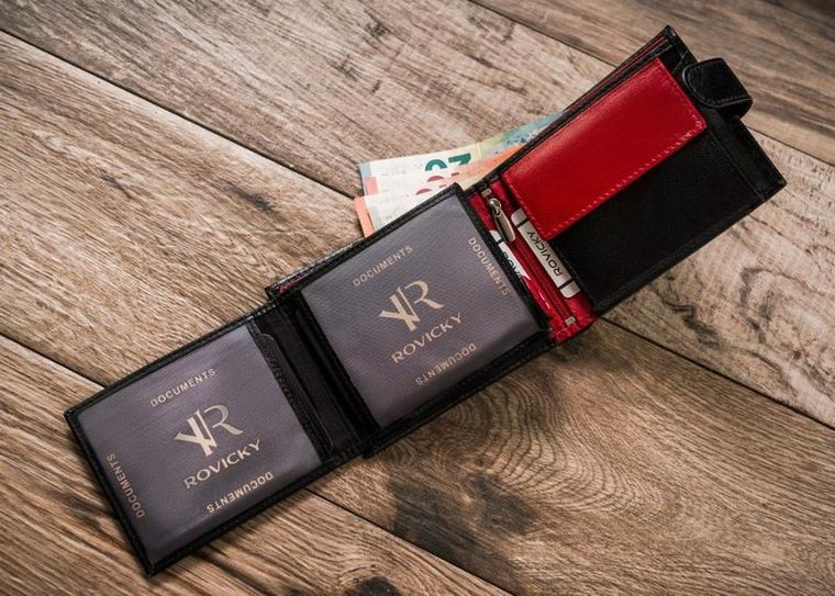 Portfel, mix, skórzany, Rovicky