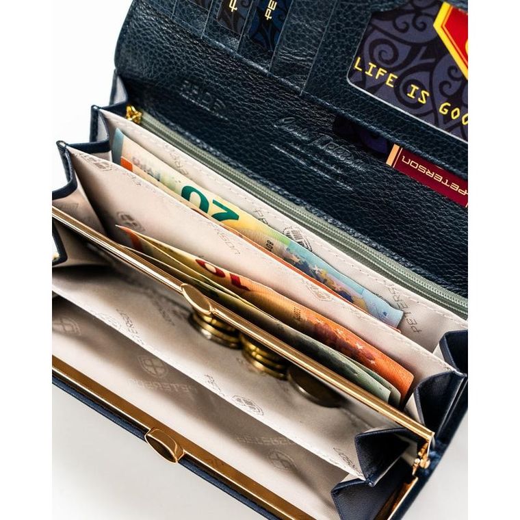 Portfel, niebieski, Peterson