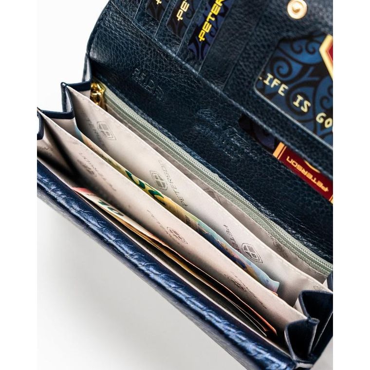 Portfel, niebieski, Peterson