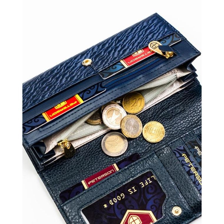 Portfel, niebieski, Peterson