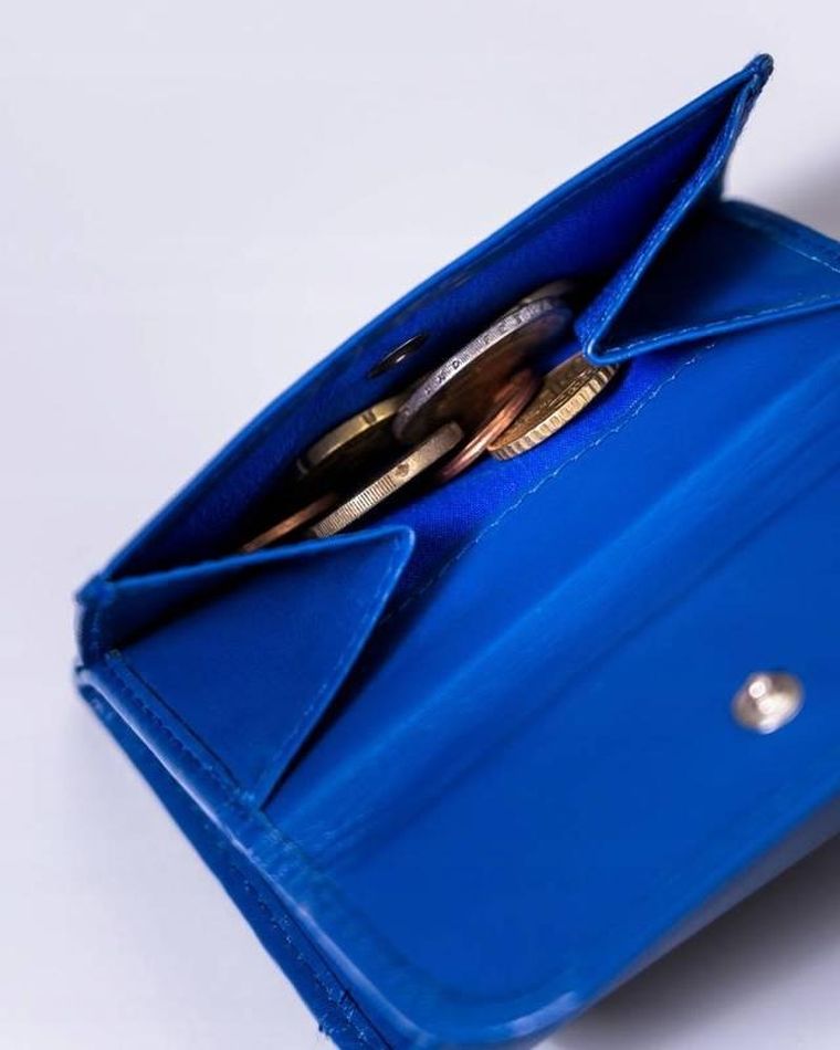 Portfel, niebieski, skórzany, Peterson