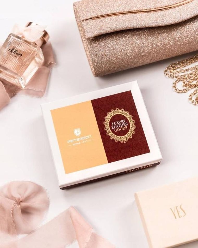 Portfel, niebieski, skórzany, Peterson