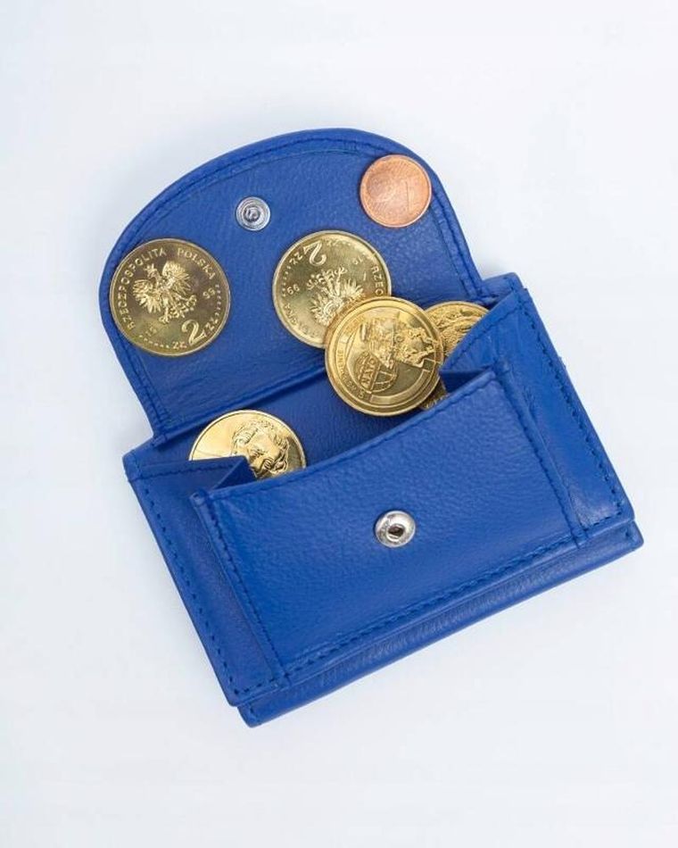 Portfel, niebieski, skórzany, Rovicky