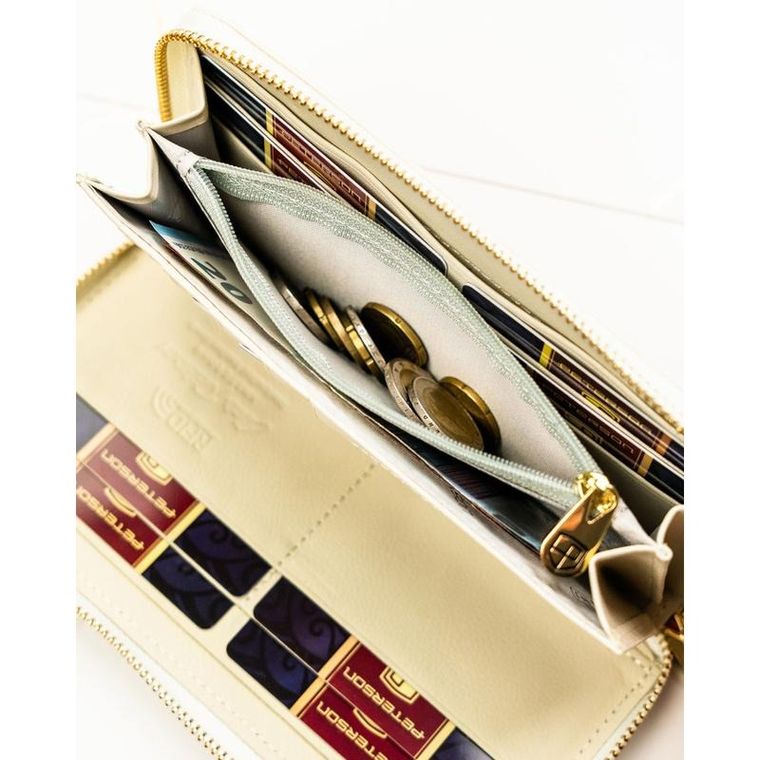 Portfel-piórnik, mix, skóra naturalna i ekologiczna, Peterson