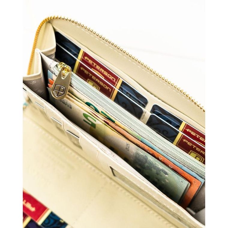 Portfel-piórnik, mix, skóra naturalna i ekologiczna, Peterson