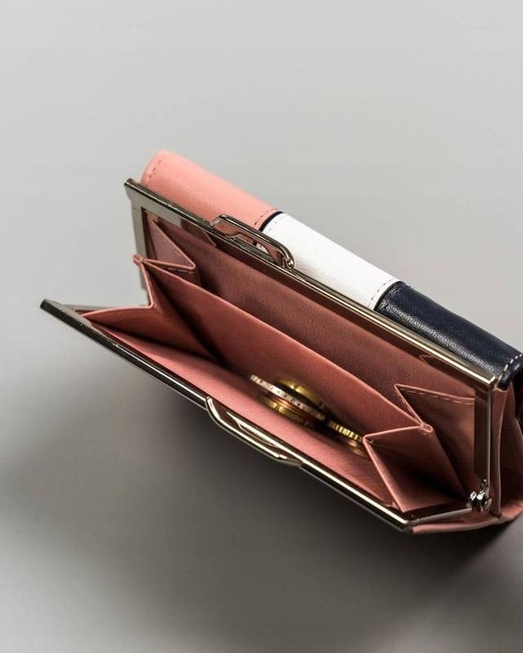 Portfel, różowy, skórzany, RFID, Peterson