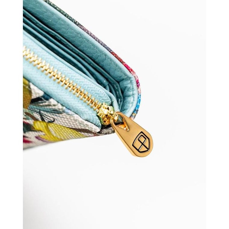 Portfel, skórzany, kwiatowy wzór, Peterson