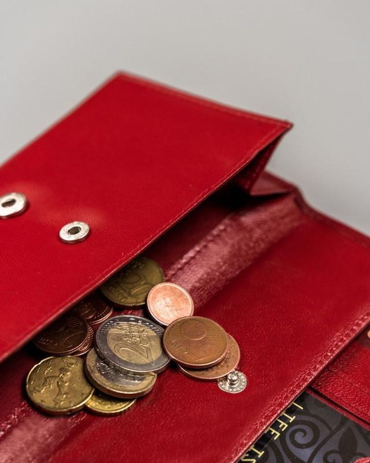 Portfel, skórzany, kwiatowy wzór, Peterson