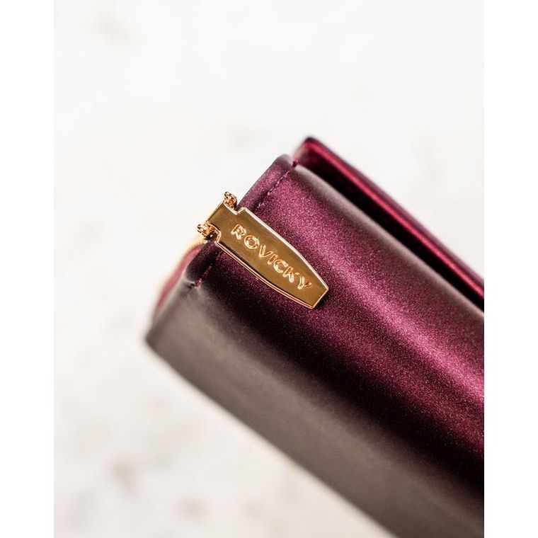 Portfel, śliwkowy, skóra ekologiczna, RFID, Rovicky