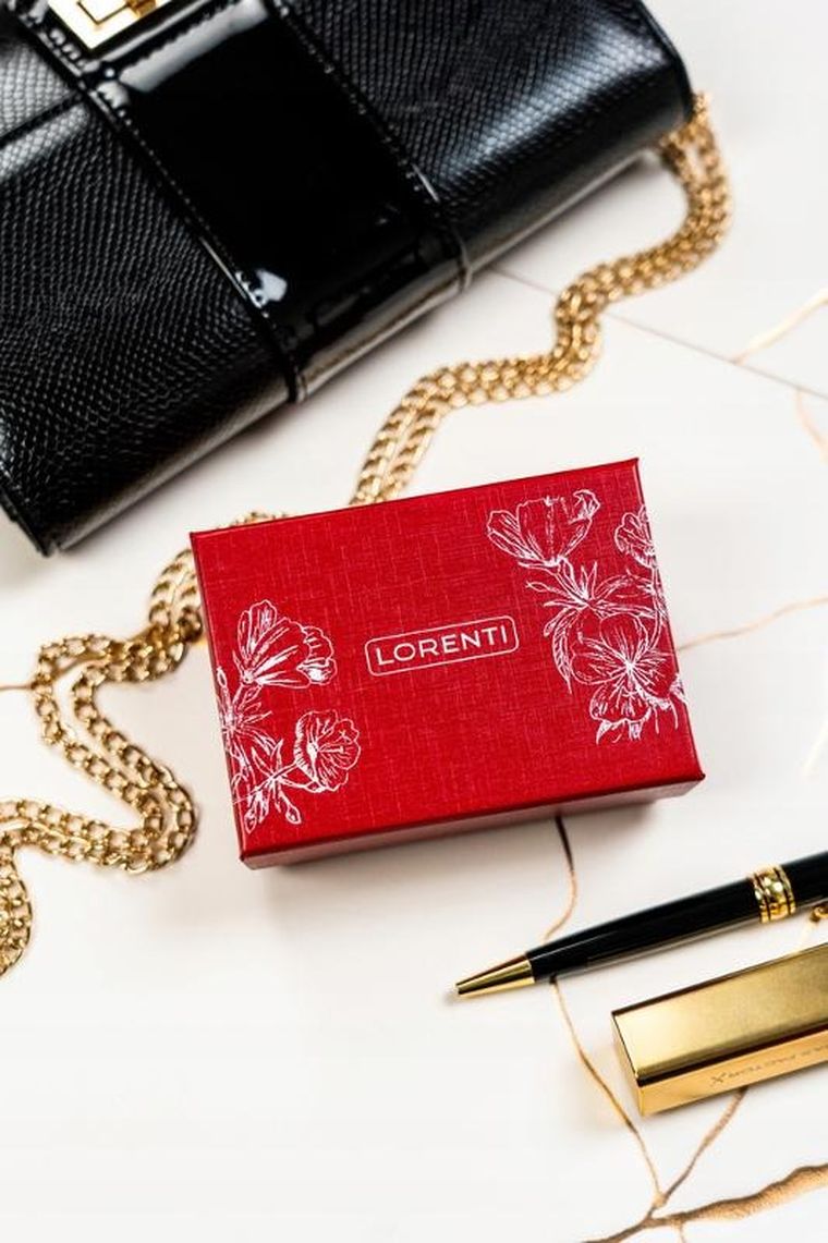 Portfel, srebrny, skórzany, Lorenti