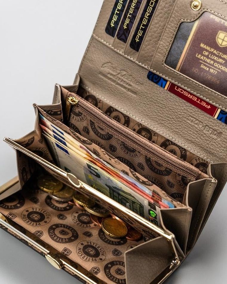Portfel, szary, Peterson
