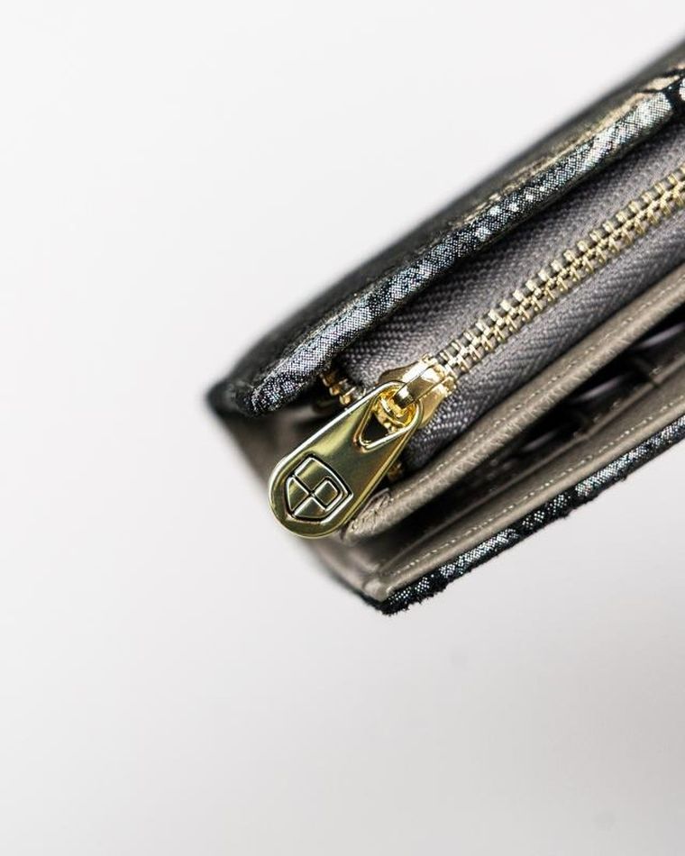 Portfel, szary, skórzany, Peterson