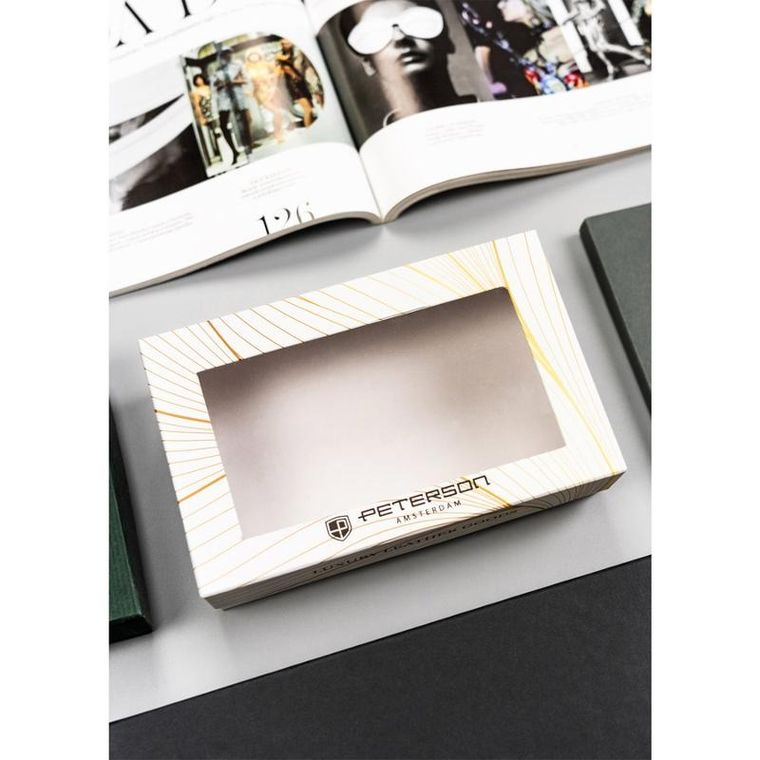 Portfel, szary, skórzany, Peterson