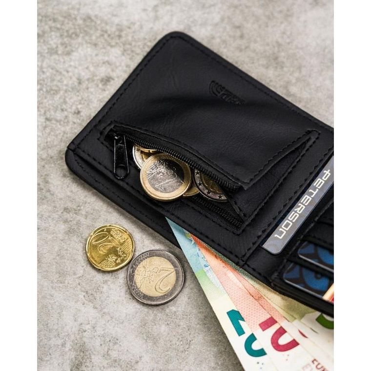 Portfel, zielono-czarny, skóra ekologiczna, RFID, Always Wild